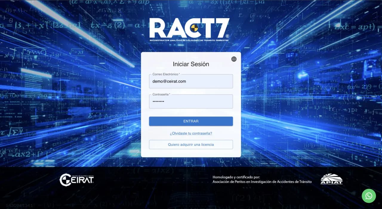 Plataforma RACTT — Reconstructor Analítico de Colisiones de Tránsito Terrestre